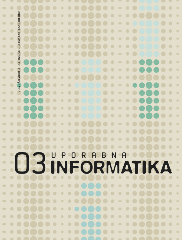 					Poglej Letn. 22 Št. 3 (2014): Uporabna informatika
				