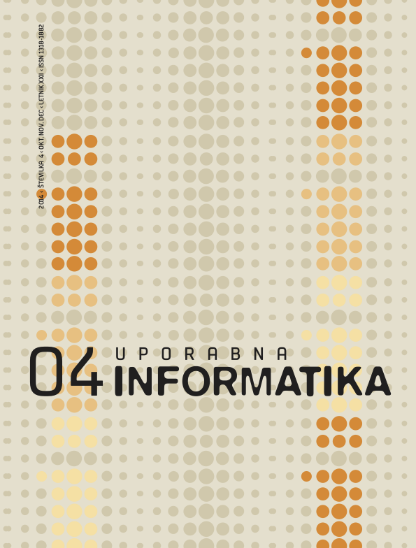 					Poglej Letn. 22 Št. 4 (2014): Uporabna informatika
				